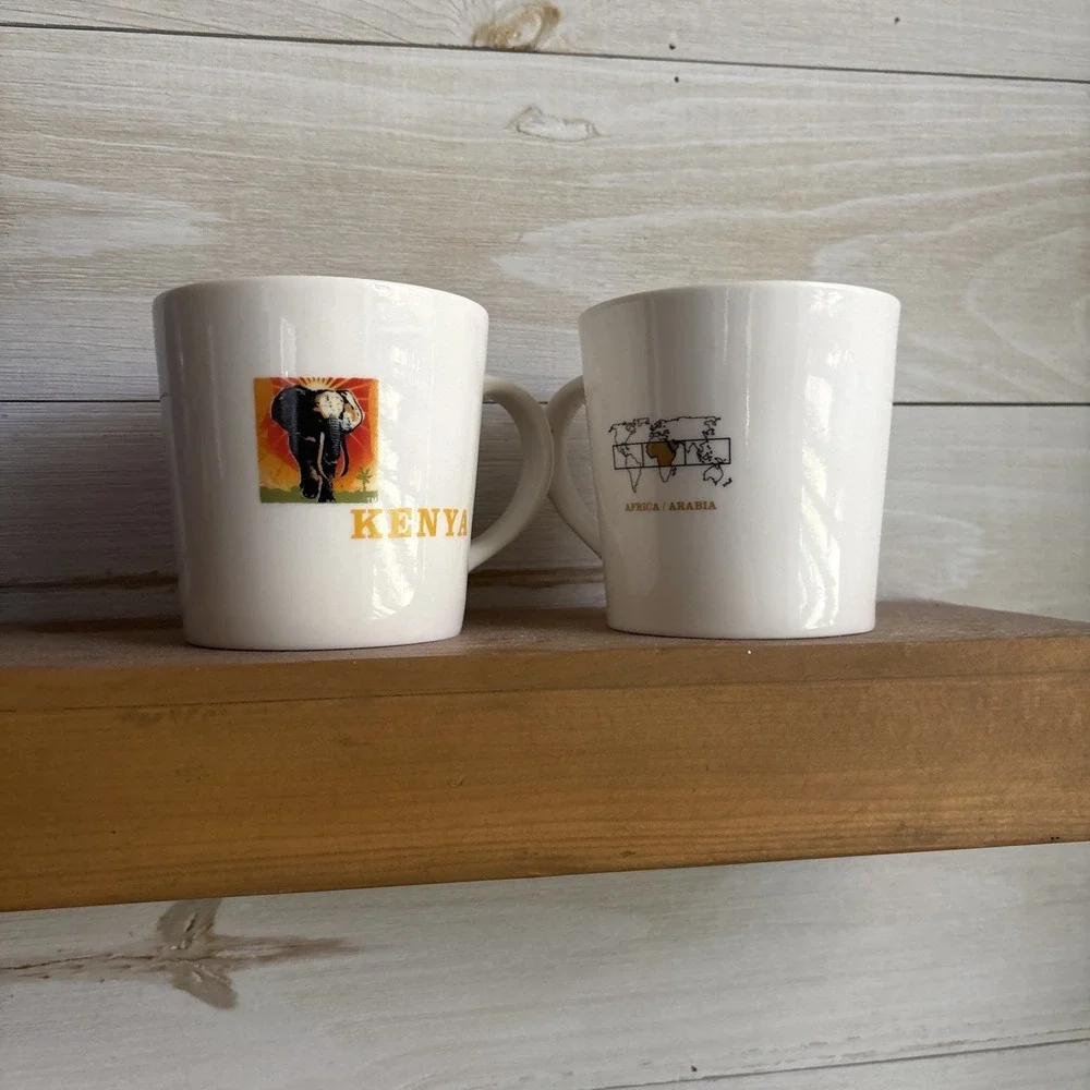 2 Starbucks Africa/Arabia Arabian Mocha Sanani Kenya Bold Coffee Mug Cup NEW
